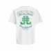 Camisola de Manga Curta Infantil Jack & Jones Jorcole Back Print Branco Verde