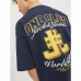 Детский Футболка с коротким рукавом Jack & Jones Jorcole Back Print Тёмно Синий