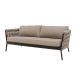 Sodo sofa Rebecca Juoda Šviesiai rudas Aliuminis 206 x 83 x 74 cm