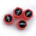 Juego de Tapones OCC Motorsport OCCLEV001 4 Unidades Fluorescente Rojo