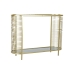 Consola DKD Home Decor Dourado Metal Cristal 106,5 x 31 x 79,5 cm