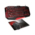 Klávesnice a myš Spirit of Gamer SOG-3IN1-ES Černý Červený AZERTY