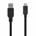 USB A - USB C kaapeli Aisens A107-0450 1,5 m Musta