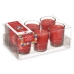 Set di Candele Profumate 16 x 6,5 x 11 cm (12 Unità) Bicchiere Frutti rossi