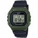 Meeste Kell Casio W-218H-3AVEF Must Roheline