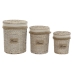 Conjunto de Cestas Home ESPRIT Castanho Natural 47 x 47 x 56 cm (3 Peças)