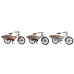 Decoratieve figuren Home ESPRIT 27 x 9,5 x 14,5 cm (3 Stuks) Fiets