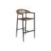 Tabouret Home ESPRIT Marron Noir Aluminium Rotin 52 x 55 x 105 cm