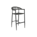 Tabouret Home ESPRIT Noir Gris foncé Aluminium Rotin 52 x 55 x 105 cm