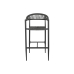 Tabouret Home ESPRIT Noir Gris foncé Aluminium Rotin 52 x 55 x 105 cm