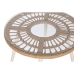 Bord med 2 lænestole Home ESPRIT Hvid Beige Grå Metal Krystal syntetisk spanskrør 55 x 55 x 47 cm