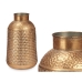 Vaso Dourado Metal 22,5 x 39,5 x 22,5 cm (4 Unidades) Com relevo