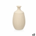 Maljakko Beige Keraminen 21 x 39 x 21 cm (2 osaa) Raidat