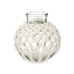 Vase Blanc Tissu verre 25 x 26,5 x 25 cm (4 Unités) Macramé