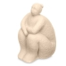 Figurine Décorative Beige Dolomite 18 x 30 x 19 cm (4 Unités) Femme Assis