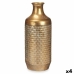 Vase Gylden Metal 16 x 42 x 16 cm (4 enheder) Med relief