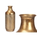 Vaso Dourado Metal 16 x 42 x 16 cm (4 Unidades) Com relevo