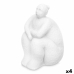 Statua Decorativa Bianco Dolomite 18 x 30 x 19 cm (4 Unità) Donna Seduto