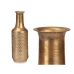 Vaso Dourado Metal 14 x 46 x 14 cm (4 Unidades) Com relevo