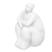 Figura Decorativa Branco Dolomite 18 x 30 x 19 cm (4 Unidades) Mulher Sentado