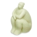 Figura Decorativa Verde Dolomite 18 x 30 x 19 cm (4 Unidades) Mulher Sentado