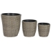 Virágcserepek készlete Home ESPRIT polipropilén Rattan 40 x 40 x 45 cm