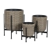 Conjunto de vasos Home ESPRIT Metal Polipropileno Rotim 39 x 39 x 49 cm