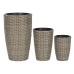 Conjunto de vasos Home ESPRIT Polipropileno Rotim 37 x 37 x 60 cm