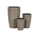 Conjunto de vasos Home ESPRIT Polipropileno Rotim 37 x 37 x 60 cm