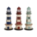 Figura Decorativa Home ESPRIT Vermelho Creme Azul celeste Azul Marinho 13 x 13 x 32 cm (3 Unidades) Farol