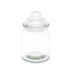 Blik Transparant Glas 250 ml 8 x 13 x 8 cm (24 Stuks) Met deksel