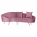 Sofa DKD Home Decor Roze Gouden Metaal Polyester (210 x 120 x 84 cm)