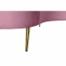 Sofá DKD Home Decor Cor de Rosa Dourado Metal Poliéster (210 x 120 x 84 cm)