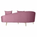 Sofá DKD Home Decor Cor de Rosa Dourado Metal Poliéster (210 x 120 x 84 cm)