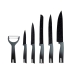 Set de Cuchillos Kinvara KT211035 Negro Acero Inoxidable Polipropileno 6 Piezas (6 Unidades)