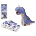 3D puzzle Dino 18 x 8 cm Modra