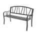 Banc avec Dossier Anthracite Fer (123 X 53 X 86 cm)