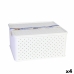 Кутия за Съхранение с Капак Tontarelli Arianna 33 x 29 x 16 cm (4 броя) Бял 13 L