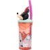 Bicchiere con Cannuccia Minnie Mouse CZ11337 Rosa 360 ml 3D