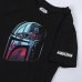 T-Shirt met Korte Mouwen voor kinderen The Mandalorian Zwart