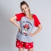 Zomerpyjama Minnie Mouse Rood Vrouw Grijs