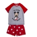 Zomerpyjama Mickey Mouse Rood Grijs