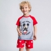 Pijama de Verão Mickey Mouse Vermelho Cinzento