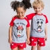 Zomerpyjama Minnie Mouse Rood Grijs