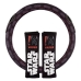 Steering Wheel Cover + Cushion Pads for Seat Belt Star Wars Darth Vader Universal Black 3 Pieces