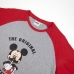 Sommerpyjamas for gutter Mickey Mouse Rød (Voksne) Menn Grå