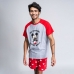 Pigiama Estivo Mickey Mouse Rosso (Adulti) Uomo Grigio