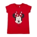 Maglia a Maniche Corte per Bambini Minnie Mouse Rosso