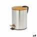 Pedal bin Berilo B0353S-5L Brown Silver Bamboo Stainless steel 5 L (4 Units)