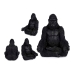 Decoratieve figuren Gorilla Zwart 19 x 26,5 x 22 cm